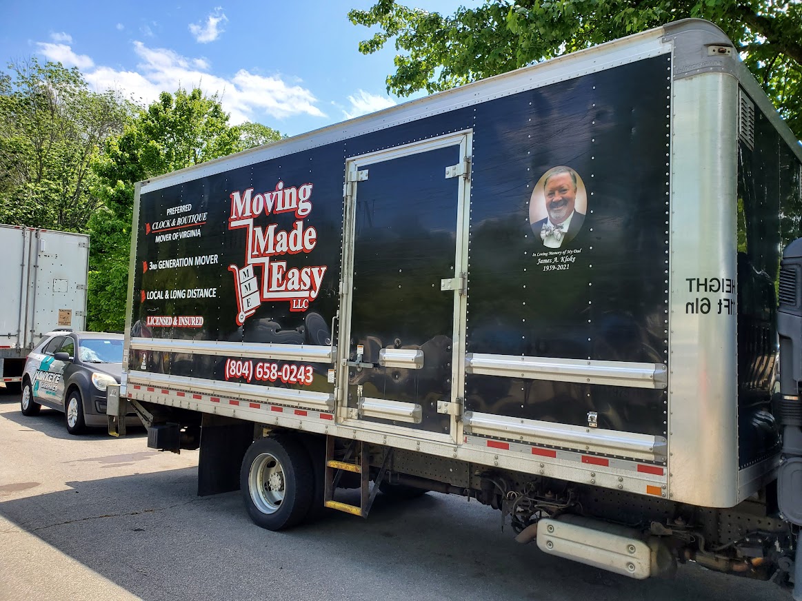A Moving Made Easy truck loaded and ready for a job