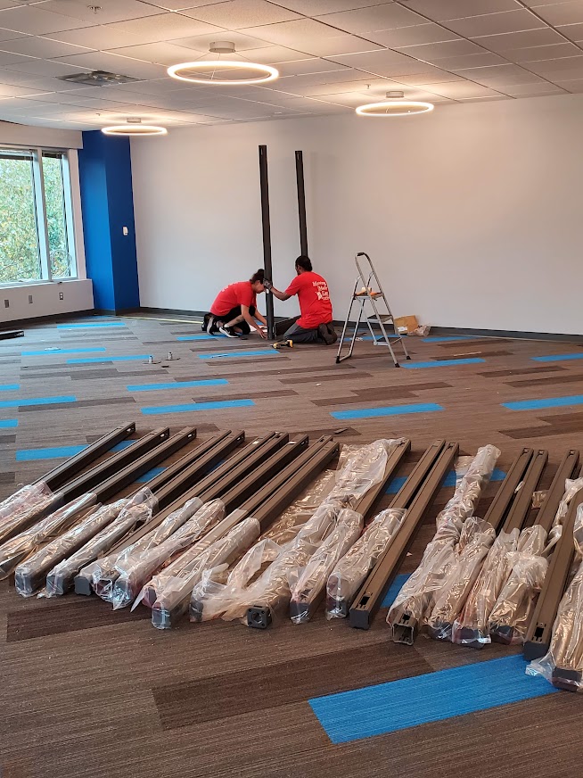 Commercial office move in progress
