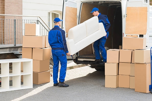 A residential move being loaded into a Moving Made Easy truck